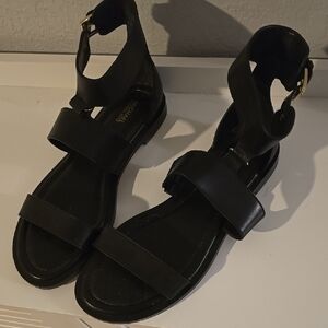 Black Ankle Strap Sandals